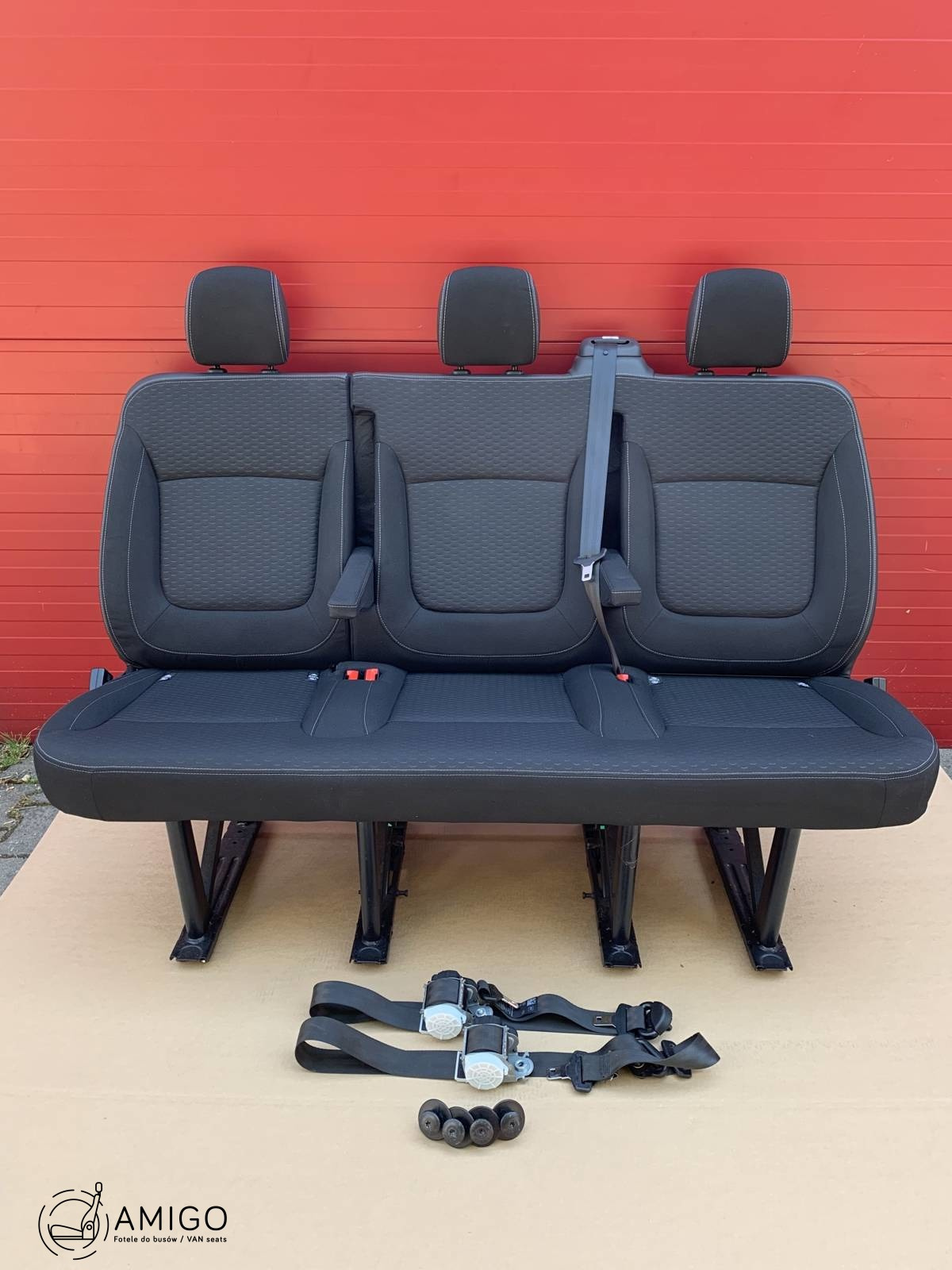 Seat triple bench Renault Trafic Opel Vauxhall Vivaro NV300 Talento belts set