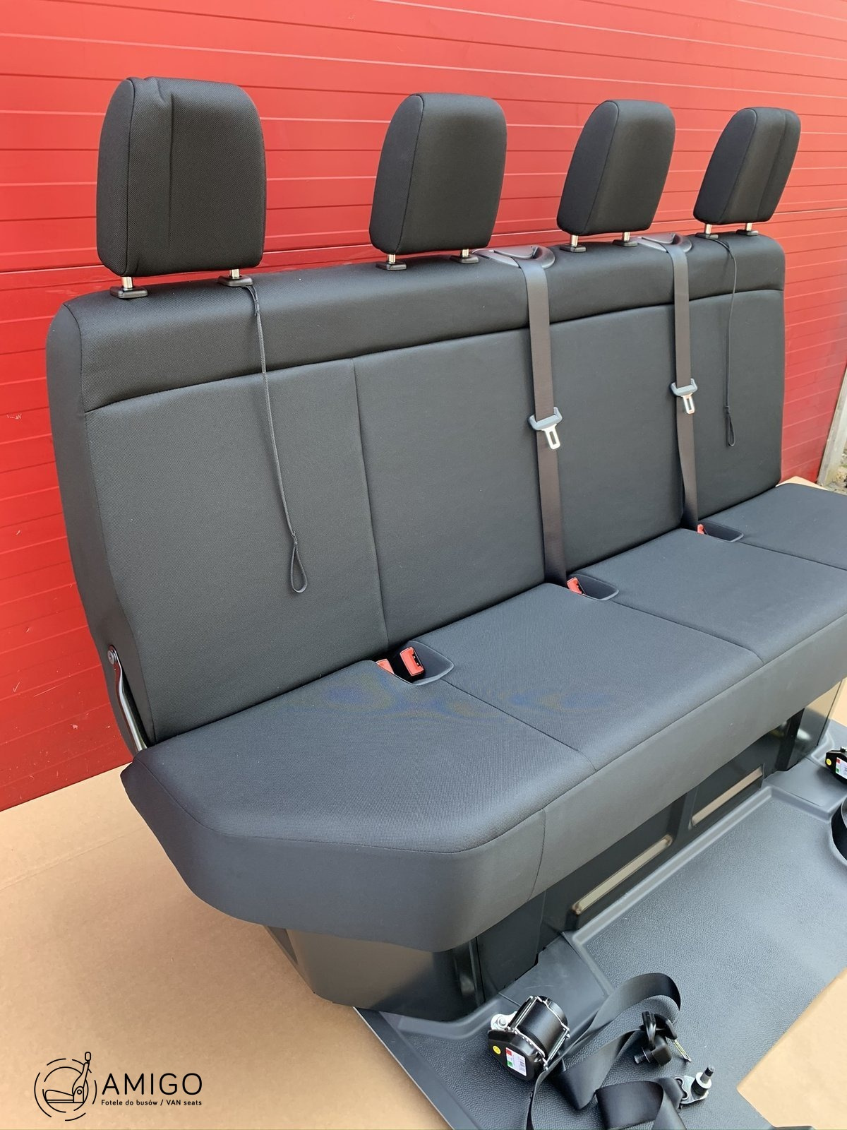 Seat Mercedes Sprinter W907 CREW CAB quadruple rear four-seats bench belts floor