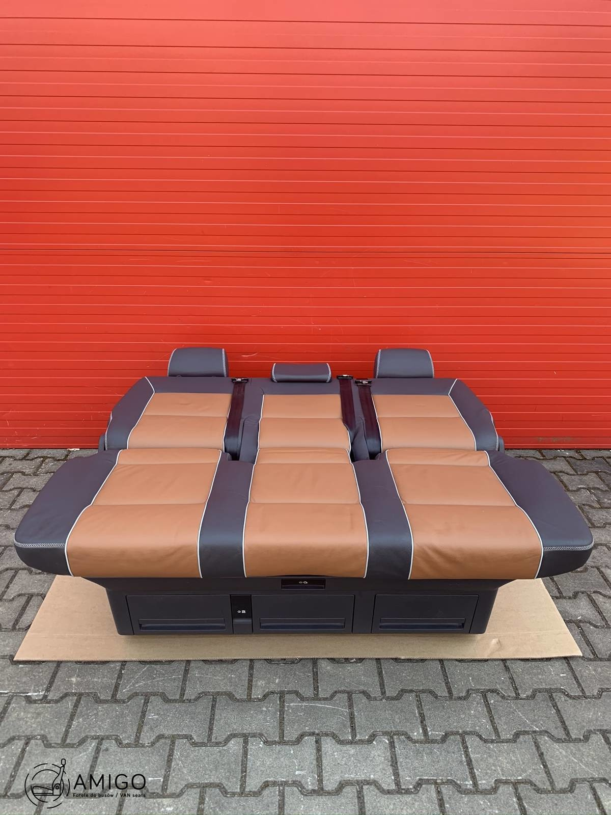 Bench rear triple seat VW T5 PanAmericana leather Multivan Caravelle t6