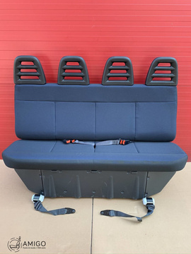 Seat IVECO DAILY CREW CAB quadruple rear four-seats bench belts floor