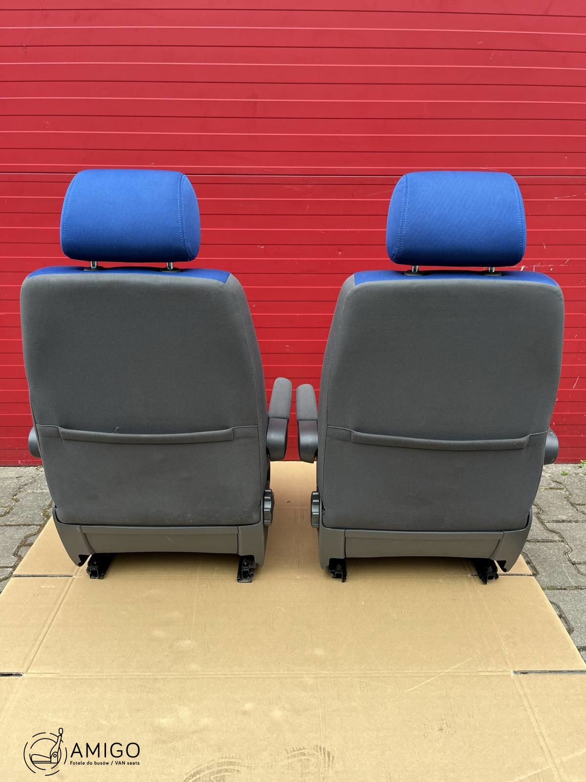 Driver passenger Captain seats seat airbag VW T5 Anthracite DUO BLUE Caravelle