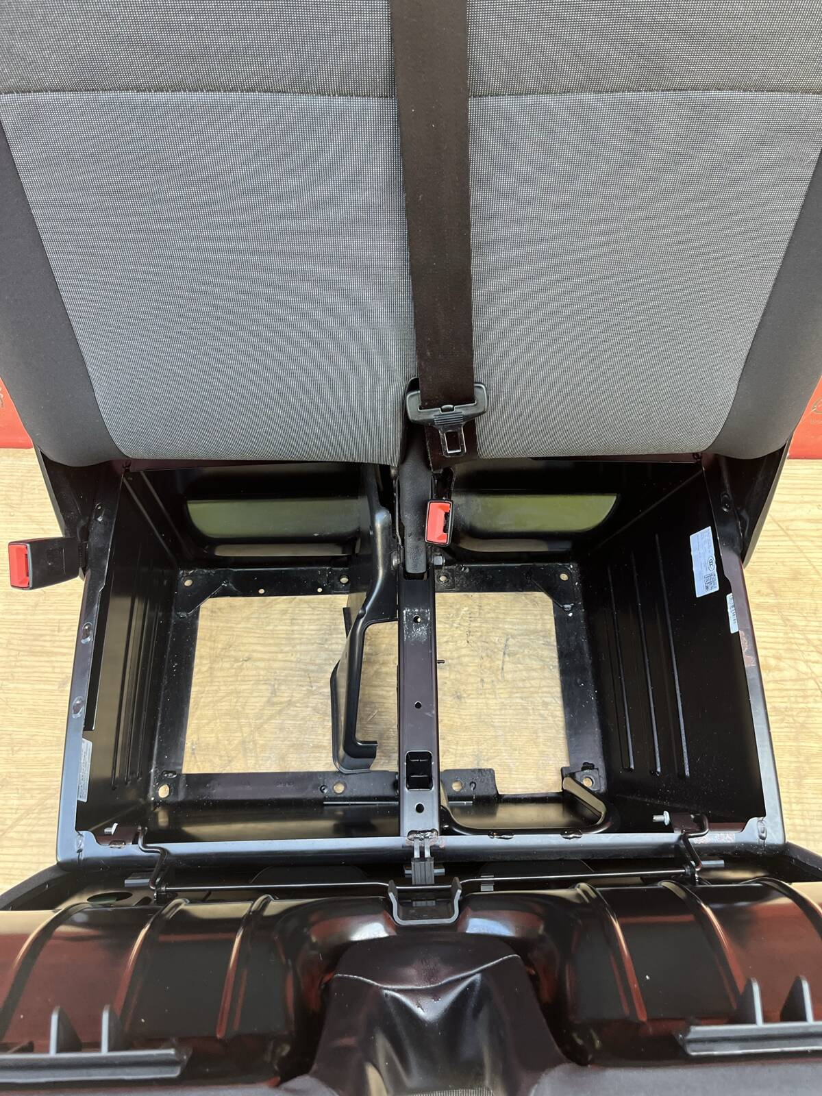 Seat VW T6 T5 double front passenger bench Austin Black RHD