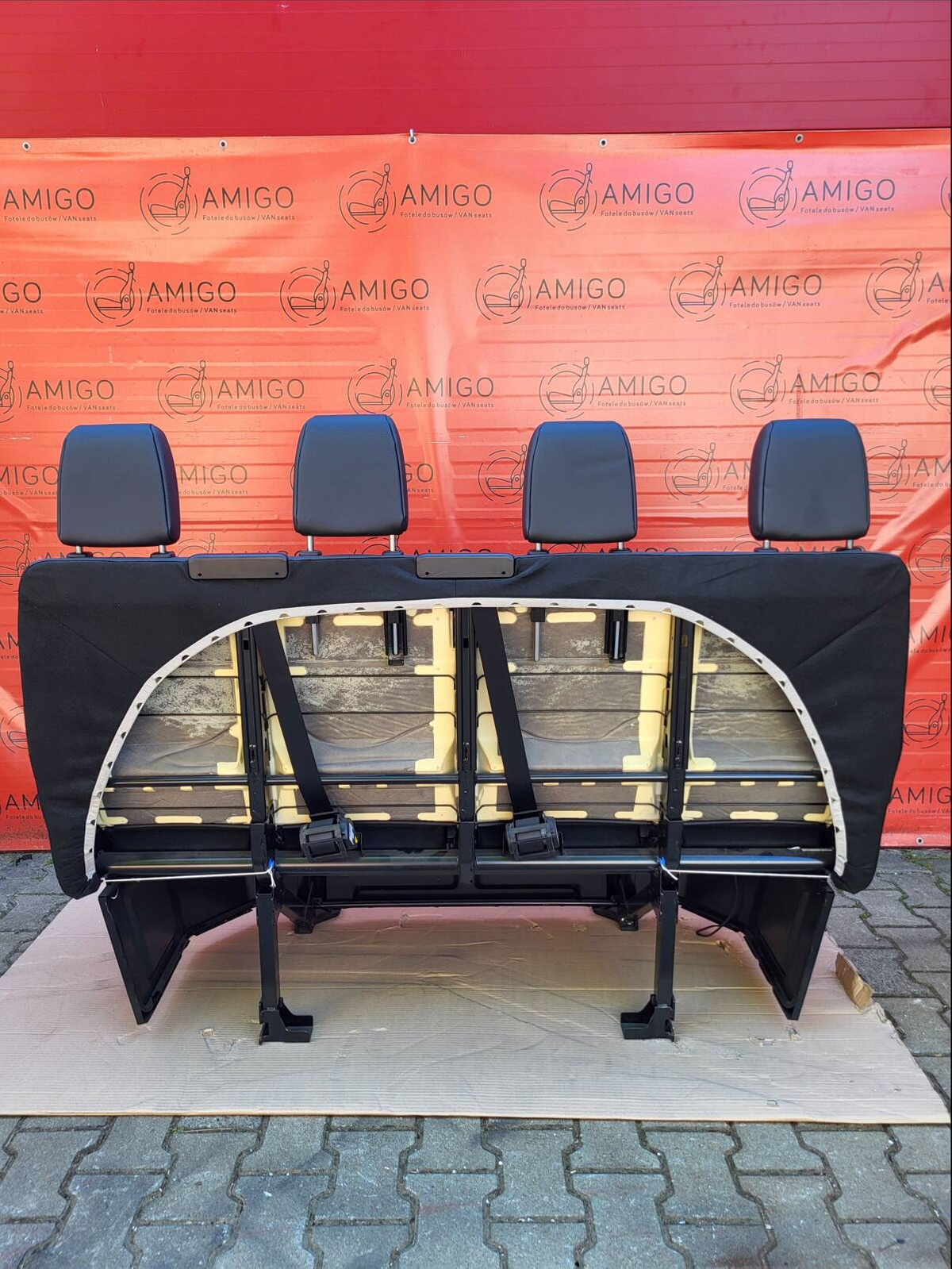 Seat Mercedes Sprinter W907 CREW CAB quadruple rear four-seats bench belts floor