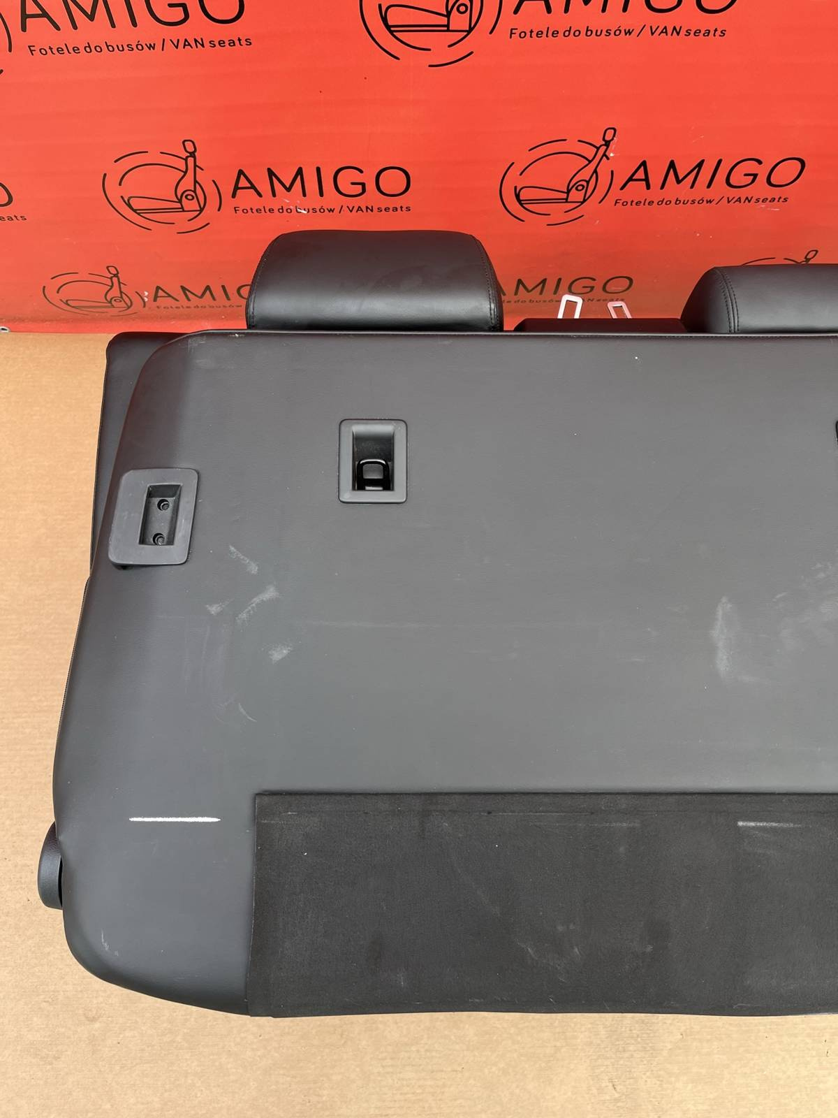 Bench rear triple seat VW T6 Mocha brown leather Multivan Caravelle t5