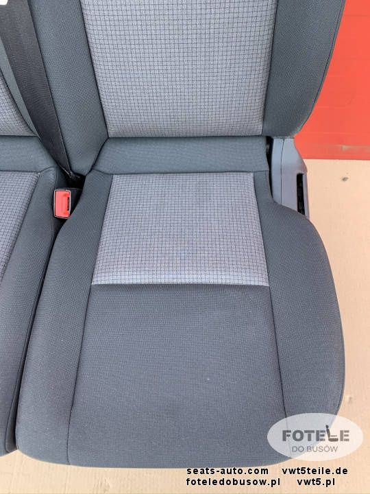 Ford Transit Custom 2017-22 double front passenger bench black Quadrant RHD