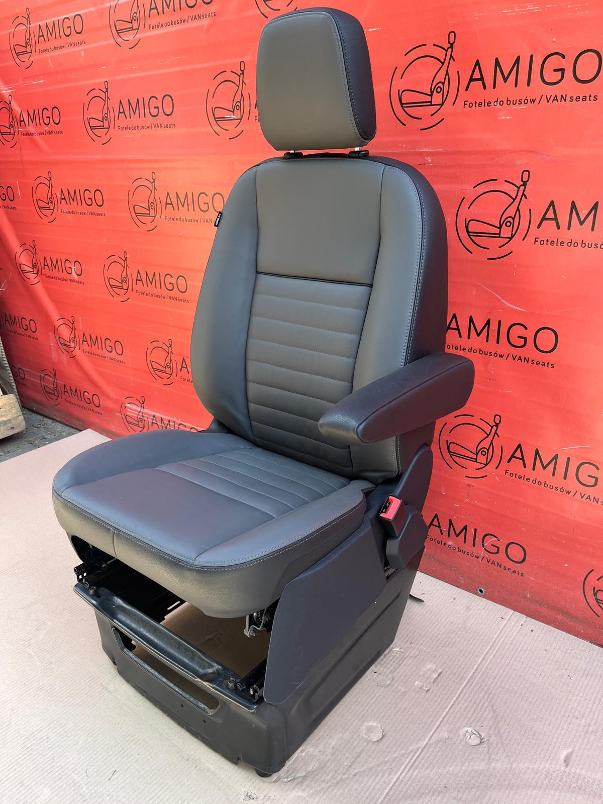 Ford Transit Custom Seat EU passenger | UK driver armrest 2012-2023 Salerno leather electric airbag