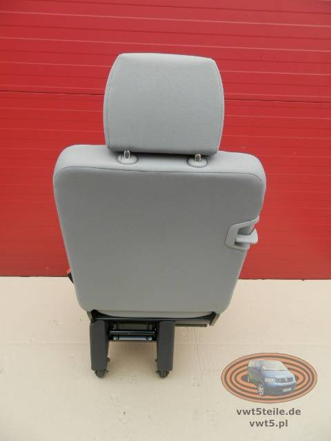 VW T5 T6 seat rear single second row Timo grey LHD | SET BELT MOUNTS