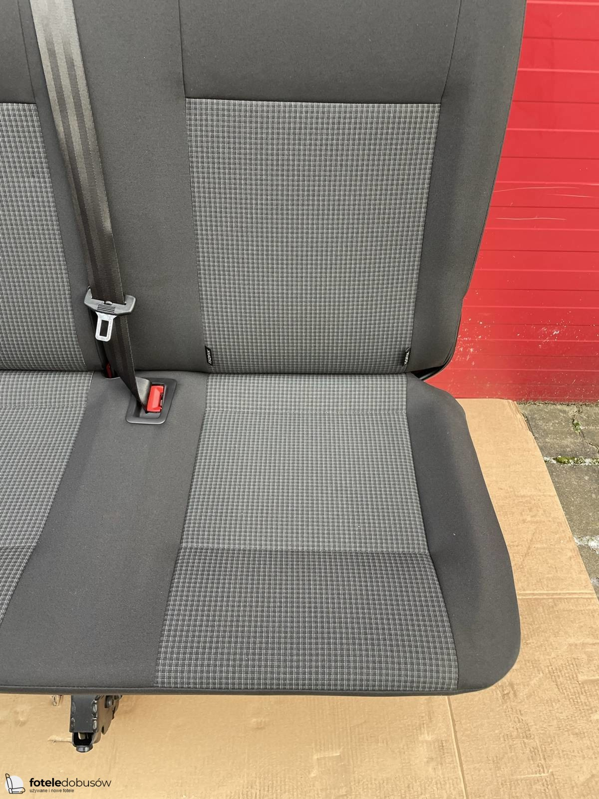 Bench rear triple seat VW T6.1 T6 Transporter Double Grid Black