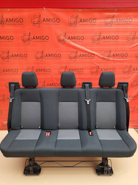Seat Ford Transit Custom bench triple rear Crew Cab belts