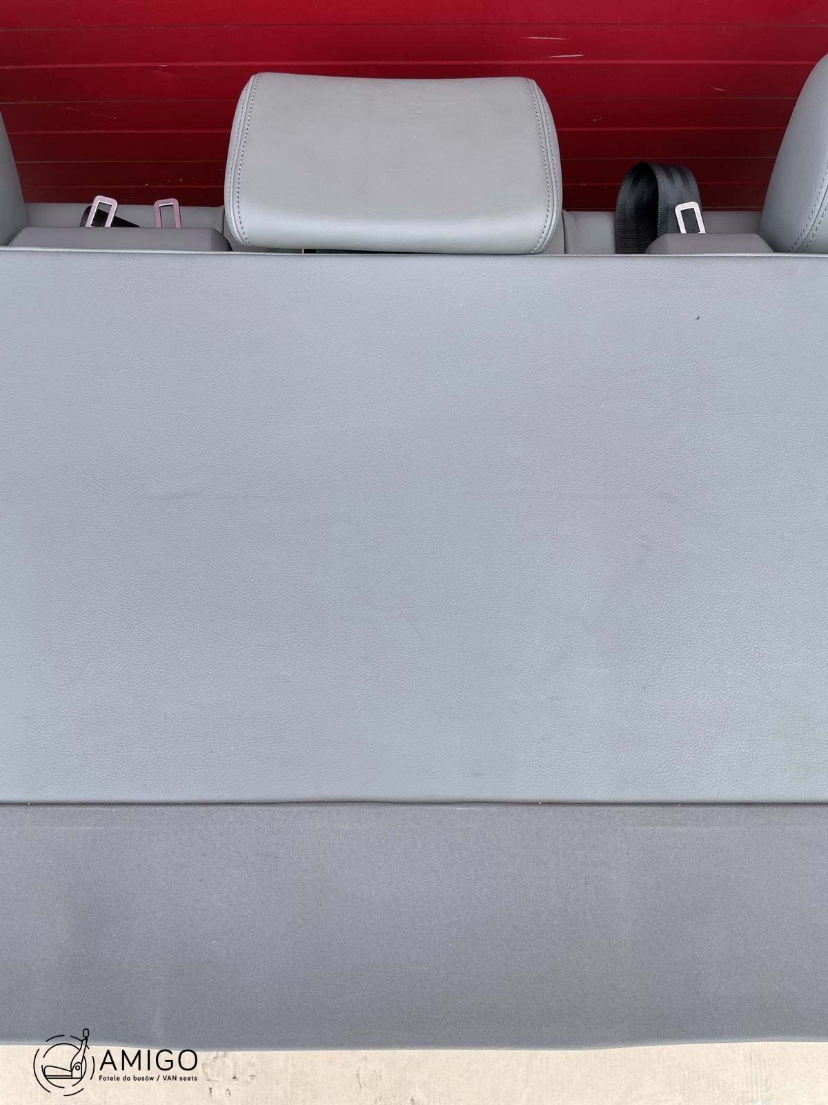 Bench rear triple seat VW T5 grey leather Multivan Caravelle t6