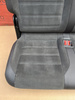 Seat rear bench double VW Caddy MAXI third row Alcantara Black