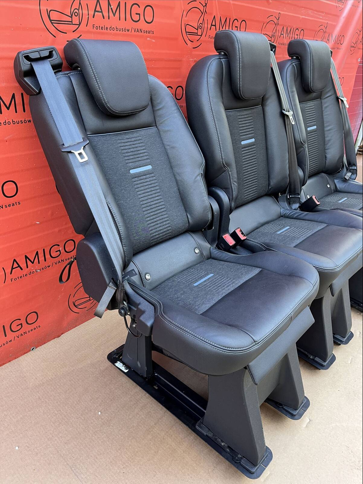 Seat Ford Transit Custom Tourneo bench rear folding seats 3x single seat ACTIVE