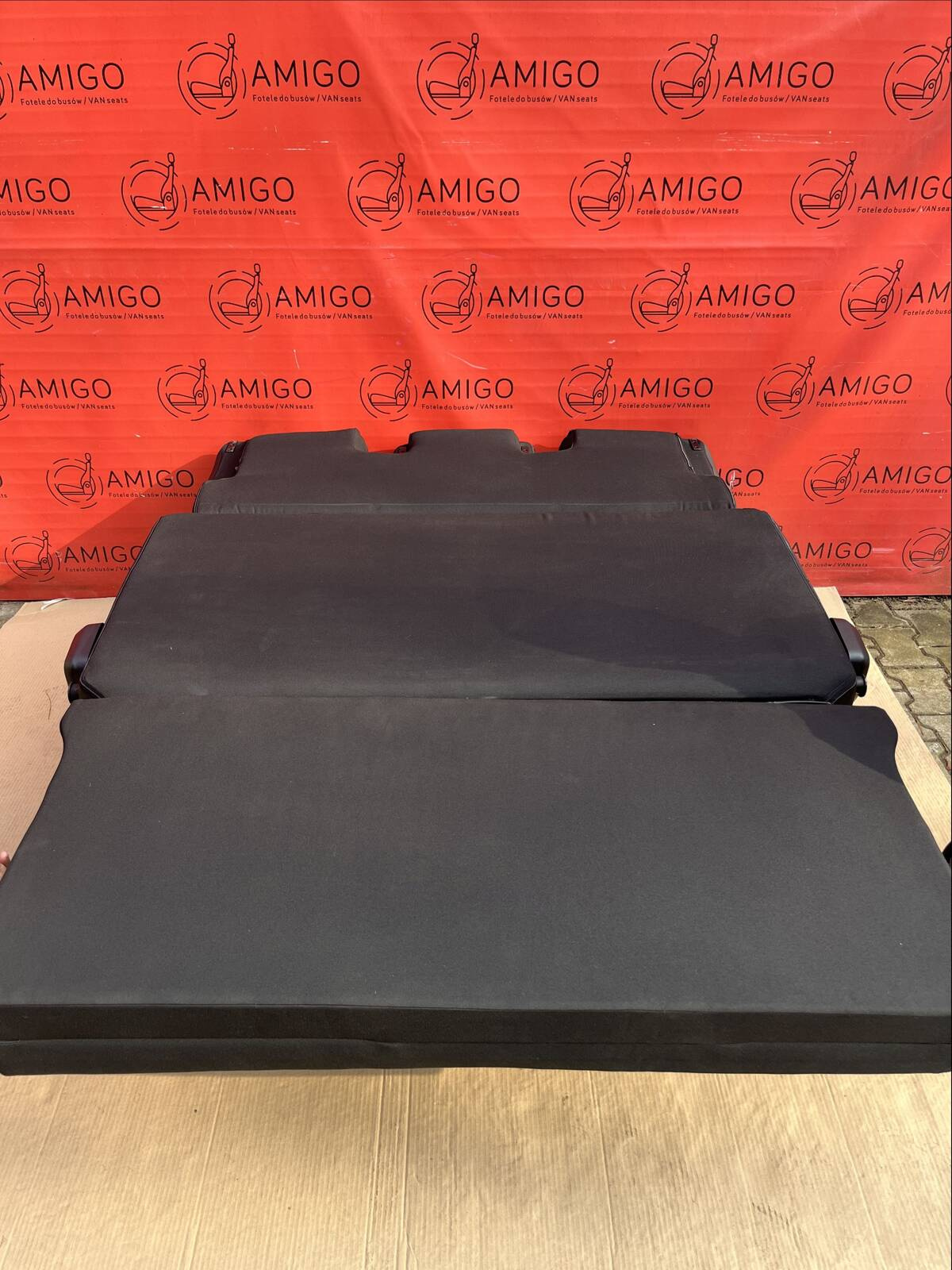 Seat rear bench bed Renault Trafic SpaceClass Escapade Black Leather