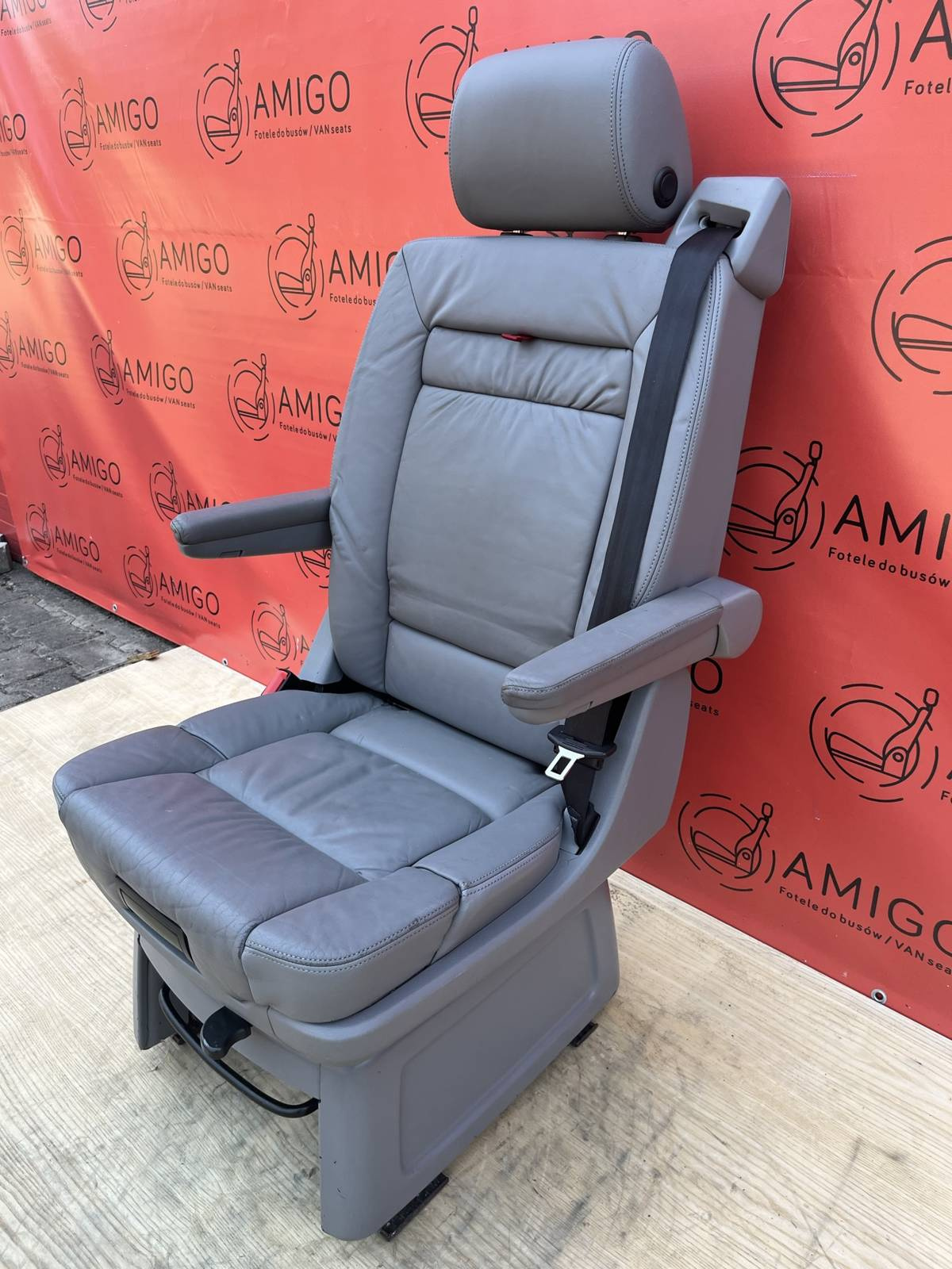 Seat VW T5 Multivan Caravelle Leather grey swivel rear for child T5