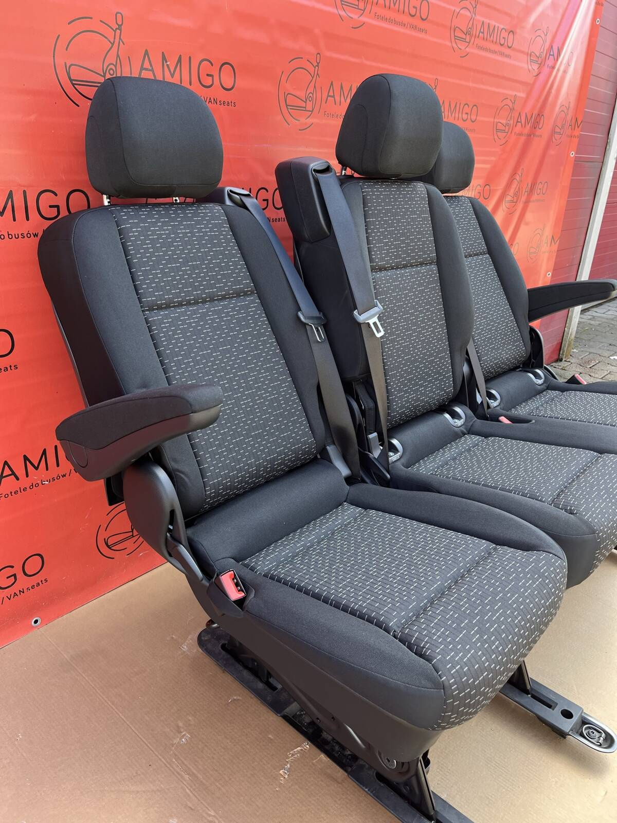 Rear Seat Triple bench single 2+1 MERCEDES W447 Vito Tourer CALUMA LHD armrests