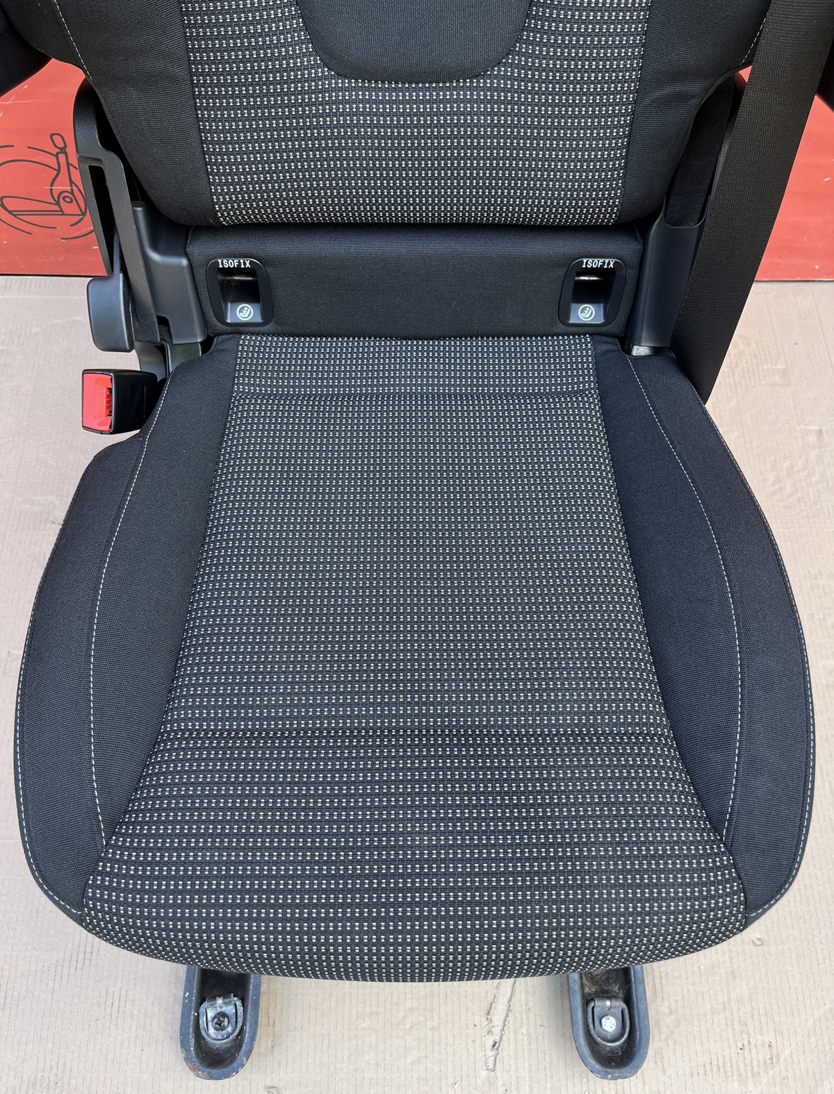 Seat single rear Mercedes V-class W447 Black Santos