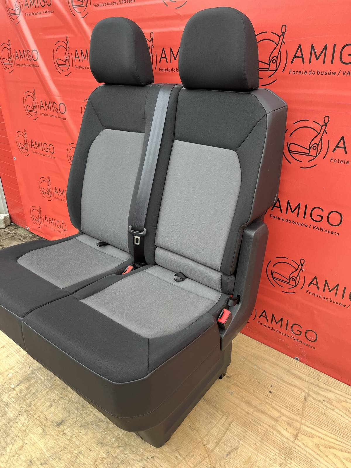 Seat VW Crafter II MAN TGE 2016-2023 double bench passenger seat front LHD