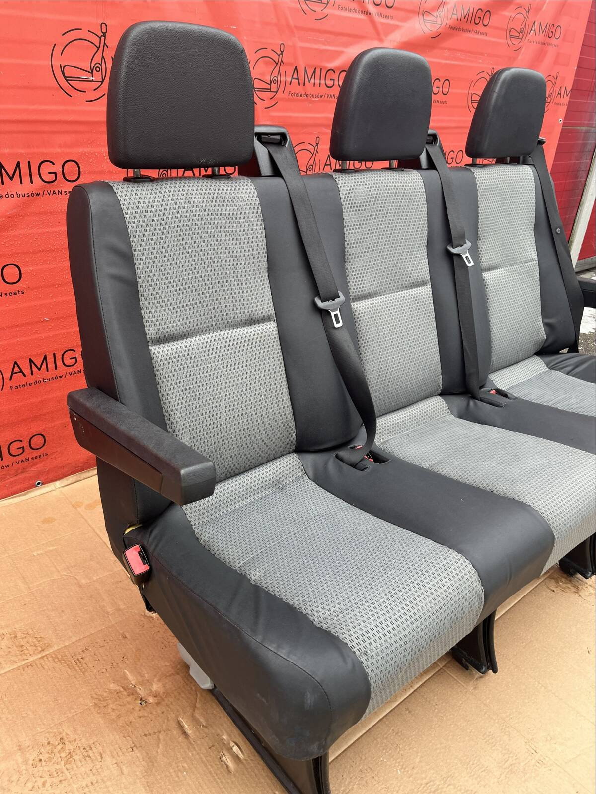 Seat Mercedes Sprinter W906 VW Crafter I 2006-2016 rear triple bench Brassao