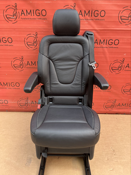 Seat single rear Mercedes V-class W447 Leather Lugano Black