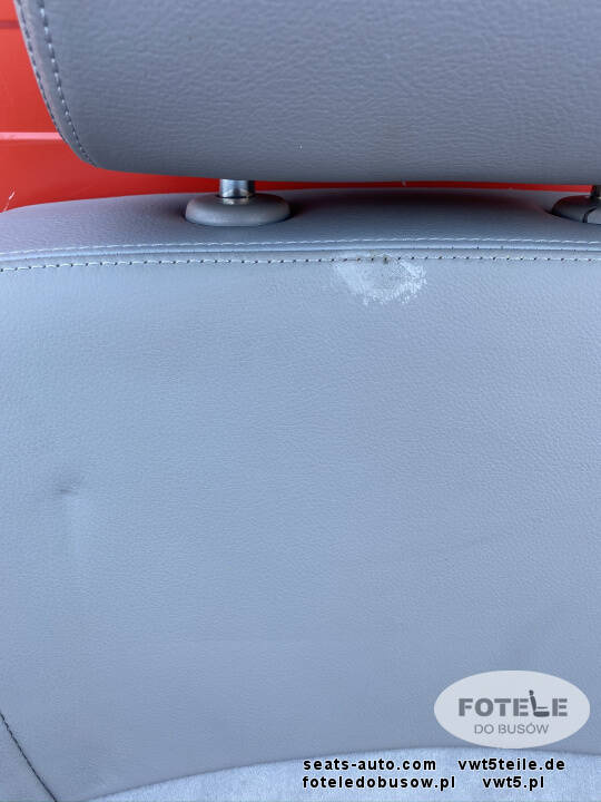 Seat VW T5 front UK driver EU passenger Grey Leather Alcantara adjustments armrests Airbag heated