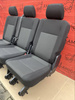 Bench rear triple seat VW T6.1 T6 Transporter Double Grid Black t5 3x single 1+1+1