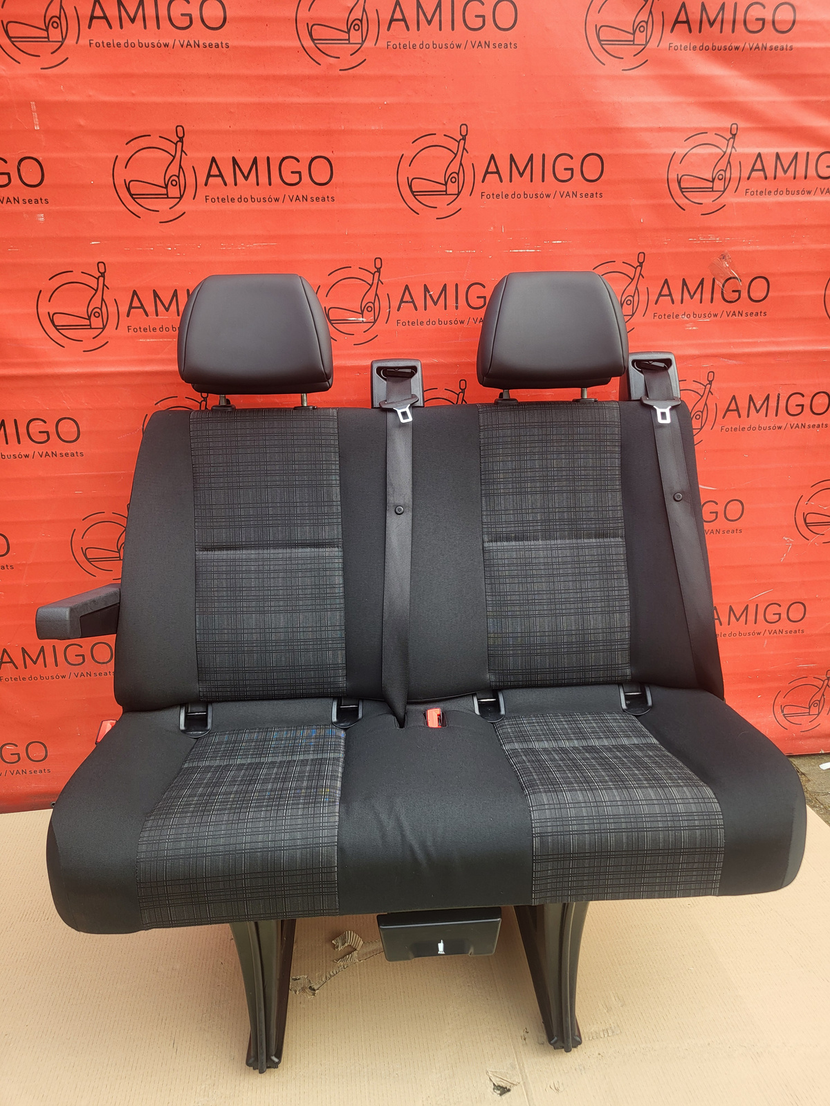 Seat Mercedes Sprinter W906 rear double bench seat with armrests isofix TUNJA