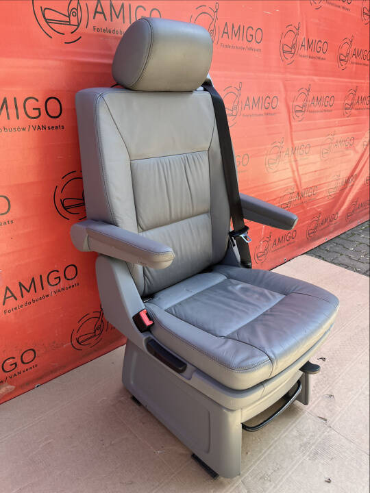 Seat single VW T5 Multivan Caravelle grey leather rear t6 swivel