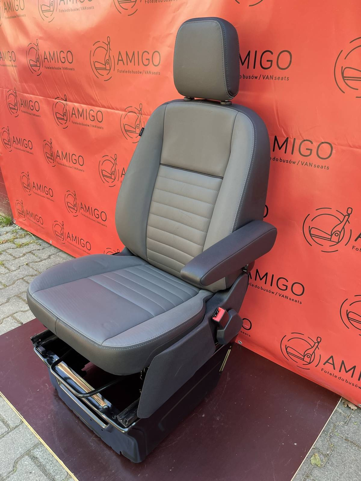 Ford Transit Custom Seat EU passenger | UK driver armrest 2012-2022 Salerno leather airbag