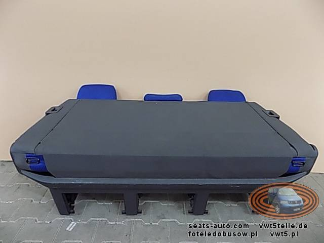 Bench rear triple seat VW T5 Multivan Caravelle Anthracite Blue