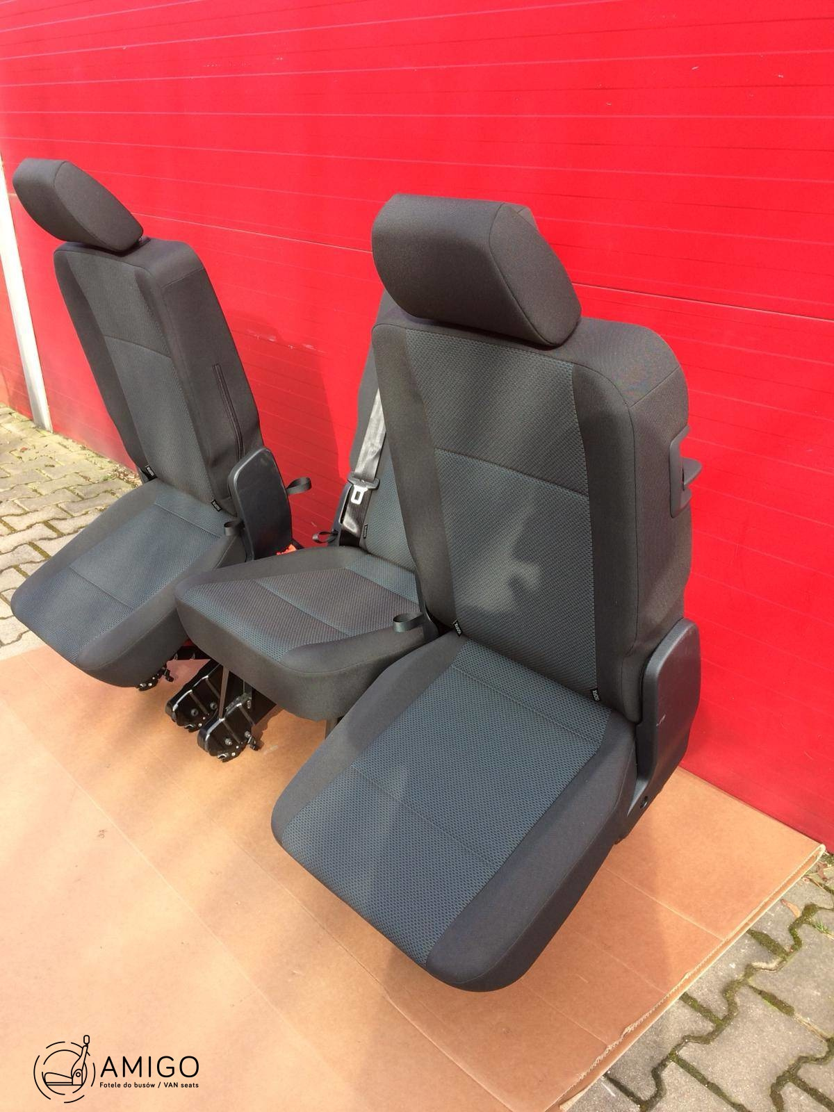 Bench rear triple seat VW T6 Transporter SIMORA t5 3x single SET brackets belts