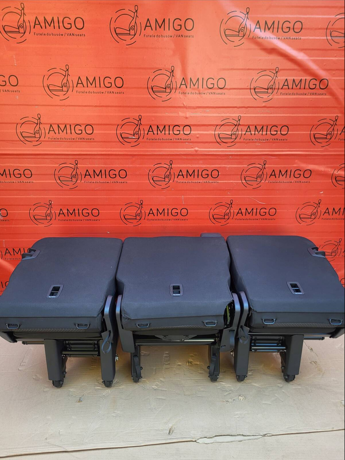 Bench rear triple seat VW T6.1 T6 Transporter BRICKS t5 3x single 1+1+1