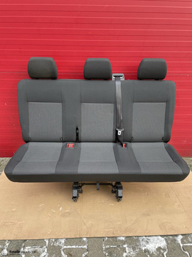 Bench rear triple seat VW T6.1 T6 Transporter Double Grid Black