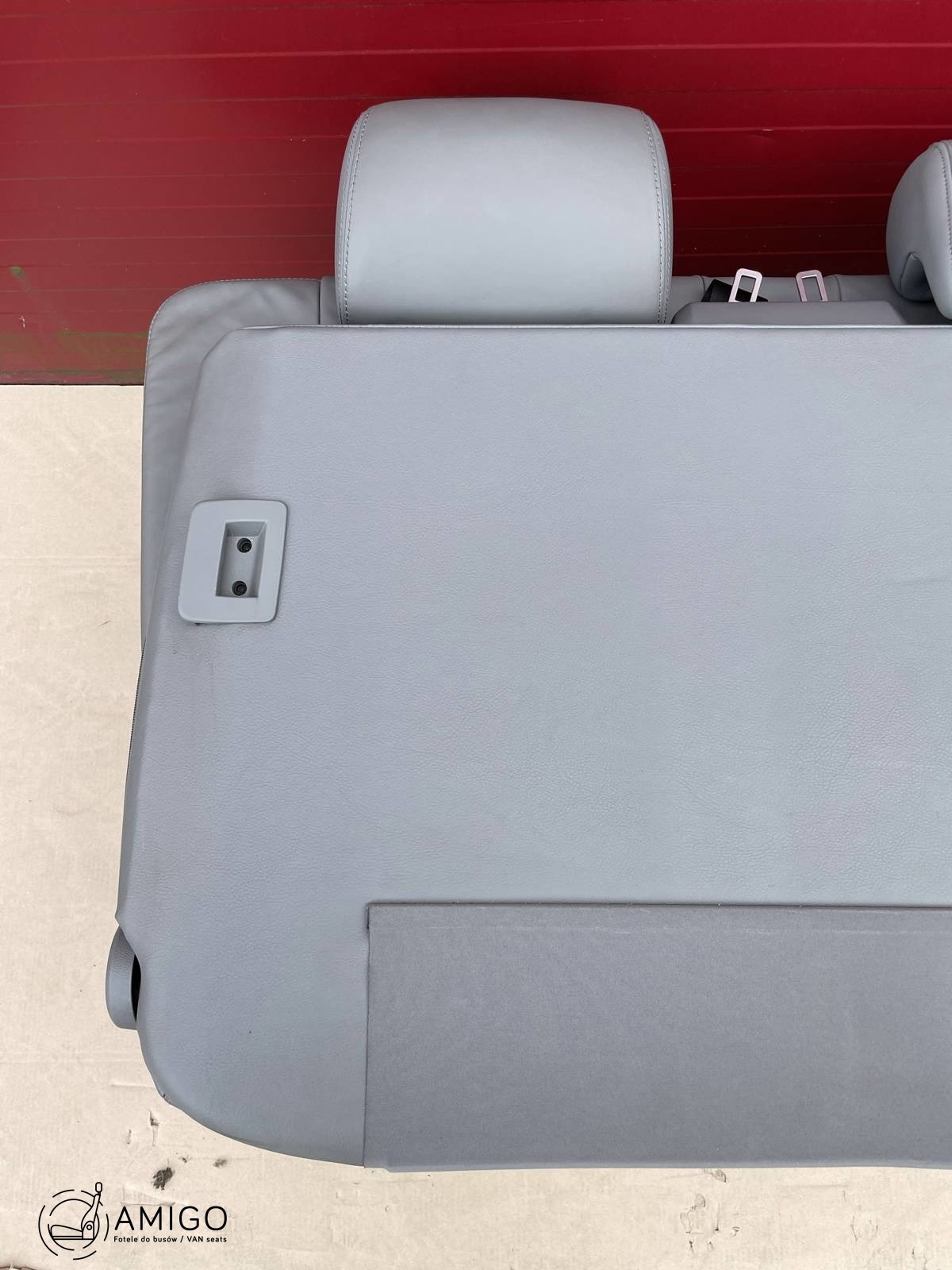 Bench rear triple seat VW T5 grey leather Multivan Caravelle t6