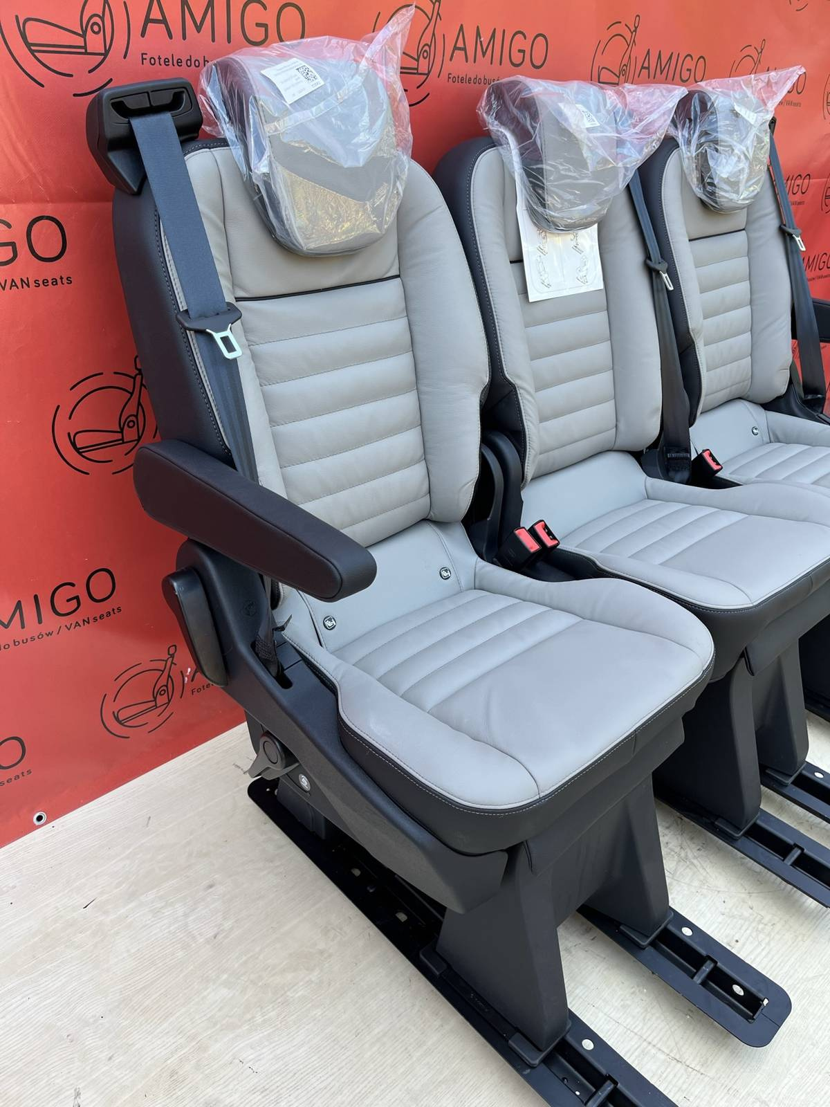 Seat Ford Transit Custom Tourneo bench rear folding seats 3x single seat leather