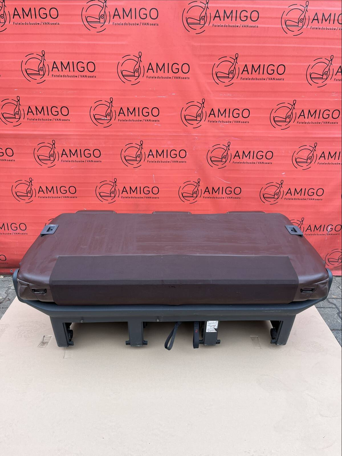 Bench rear triple seat VW T5.1 T5 dattel brown leather Multivan Caravelle t6