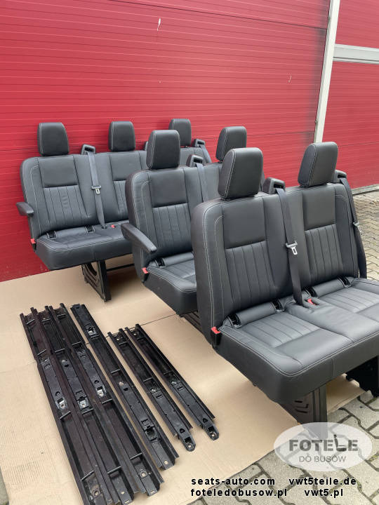 Seats Mercedes Sprinter W907 set rear triple bench + 2x double LEATHER seat