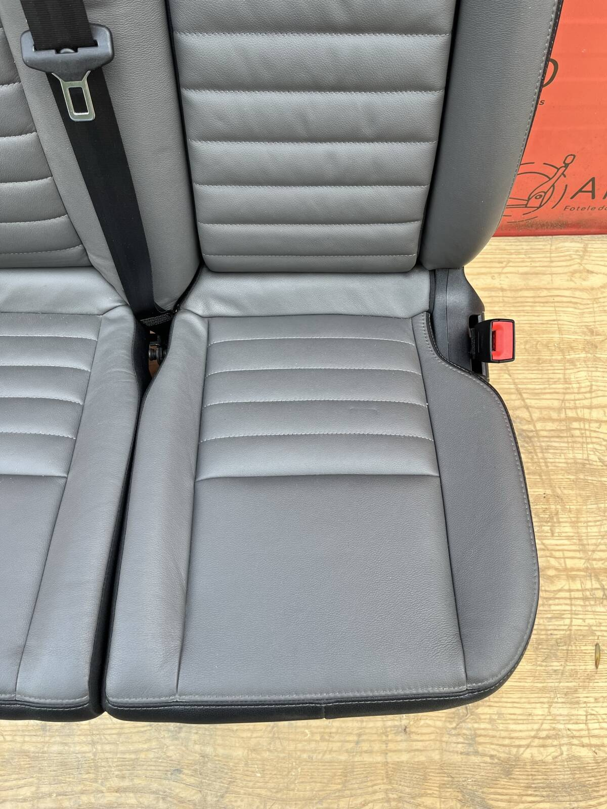 Seat Ford Transit Custom bench double front passenger heated LHD Salerno Leather Dark Palazzo