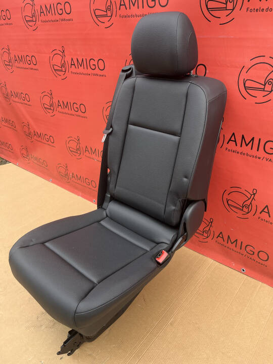 Seat single rear left side Mercedes Vito V-class W447 Black Faux leather folding