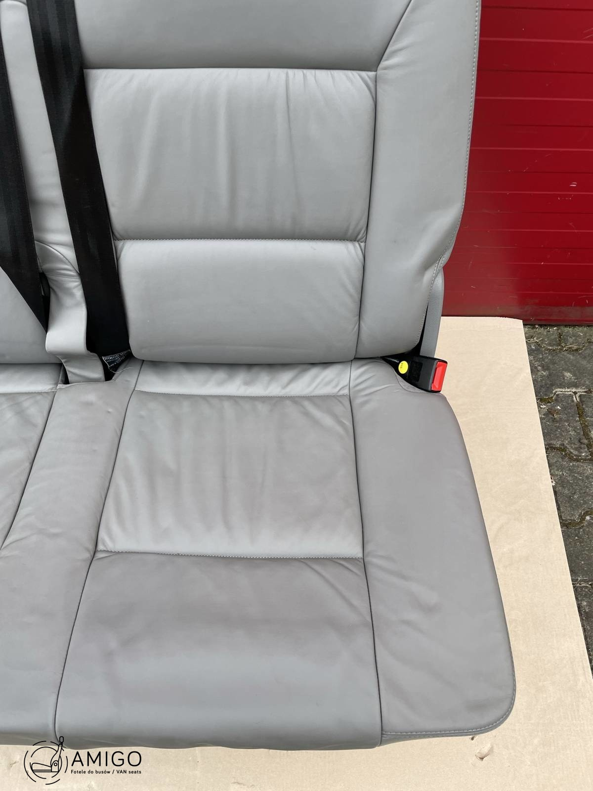 Bench rear triple seat VW T5 grey leather Multivan Caravelle t6