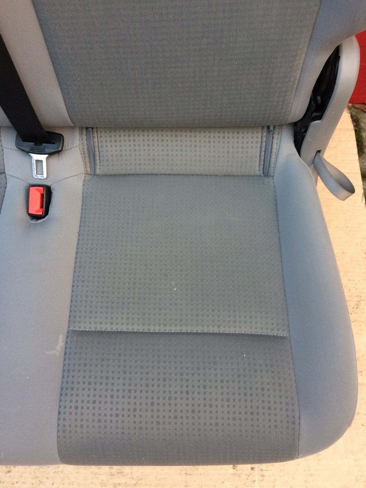 Seat rear bench double VW Caddy second row grey
