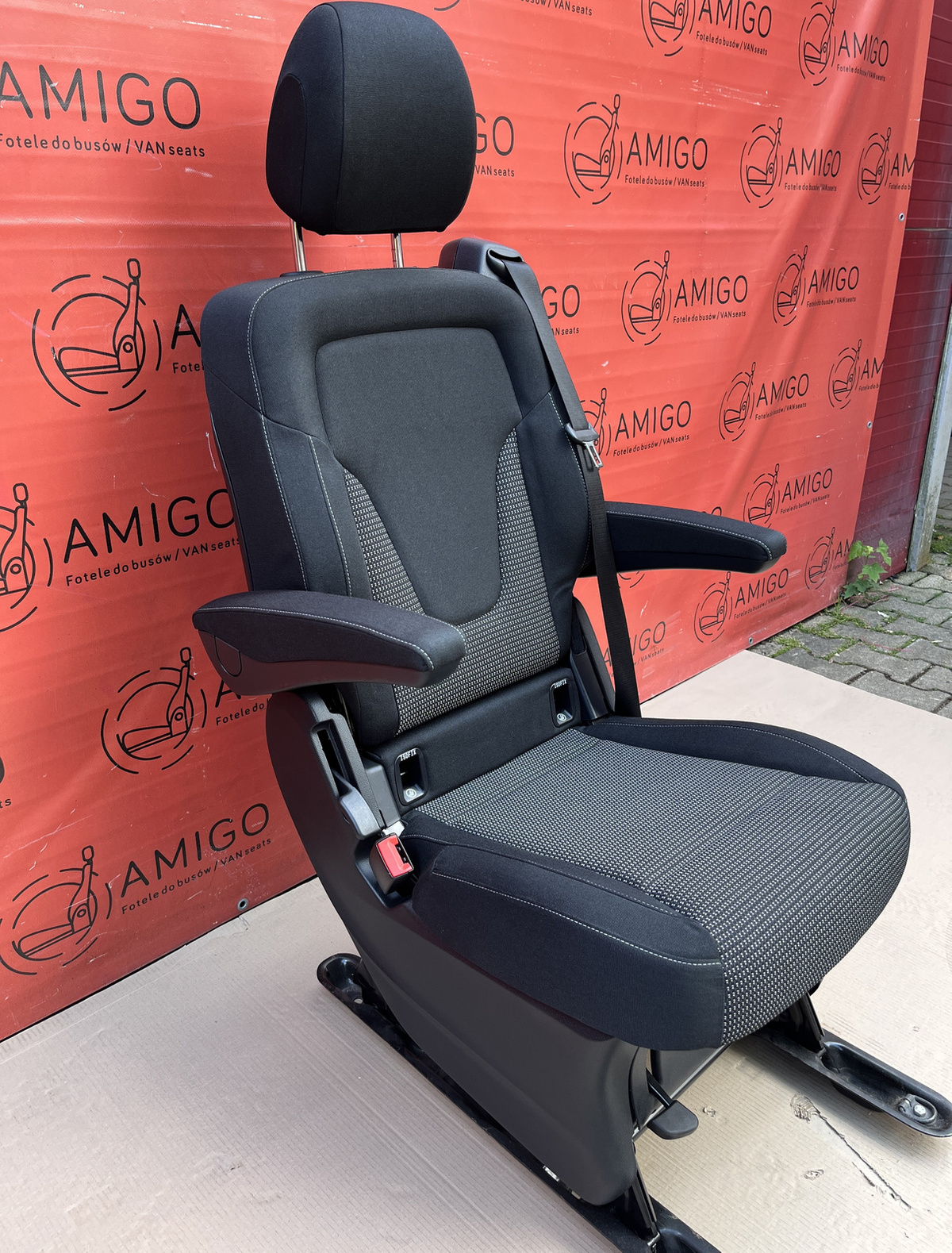 Seat single rear Mercedes V-class W447 Black Santos