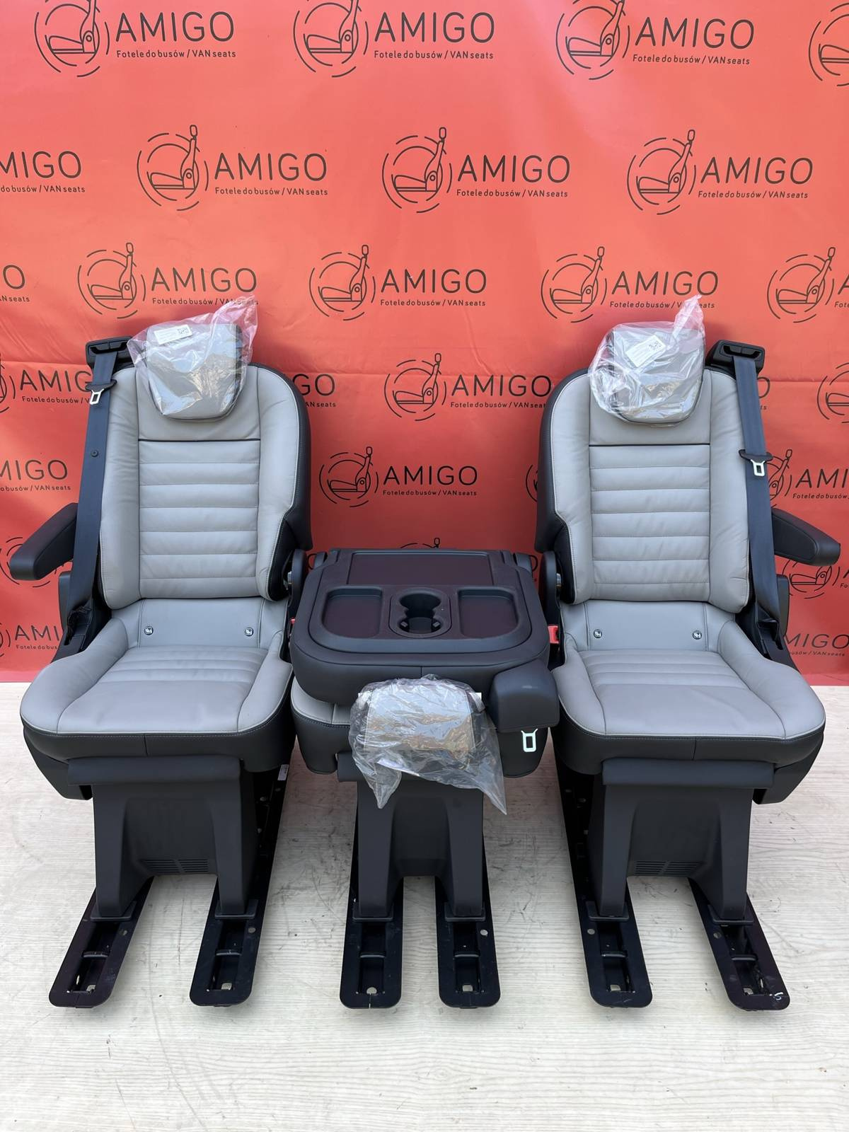 Seat Ford Transit Custom Tourneo bench rear folding seats 3x single seat leather