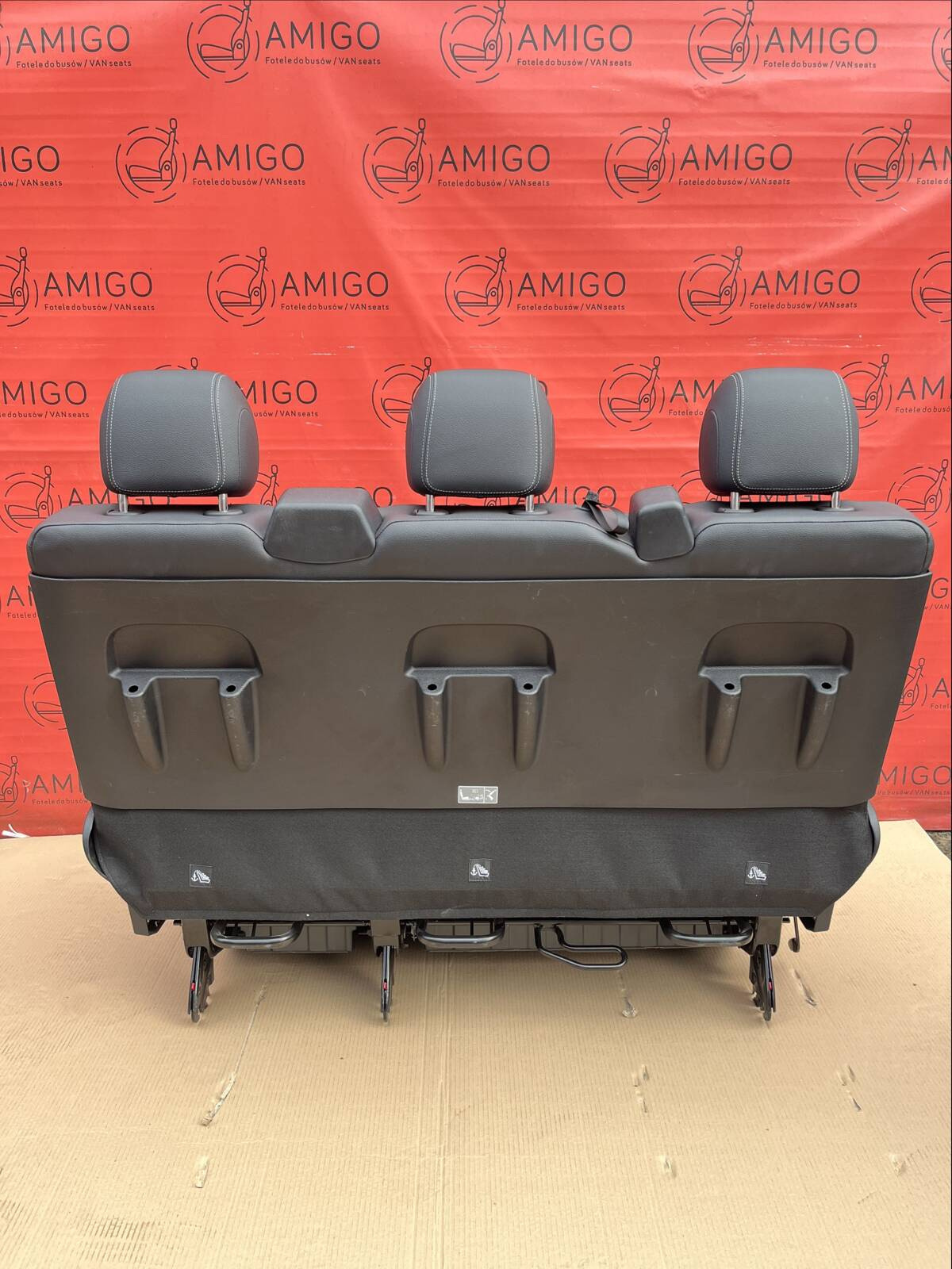 Seat rear bench bed Mercedes V-class W447 Black Lugano Leather