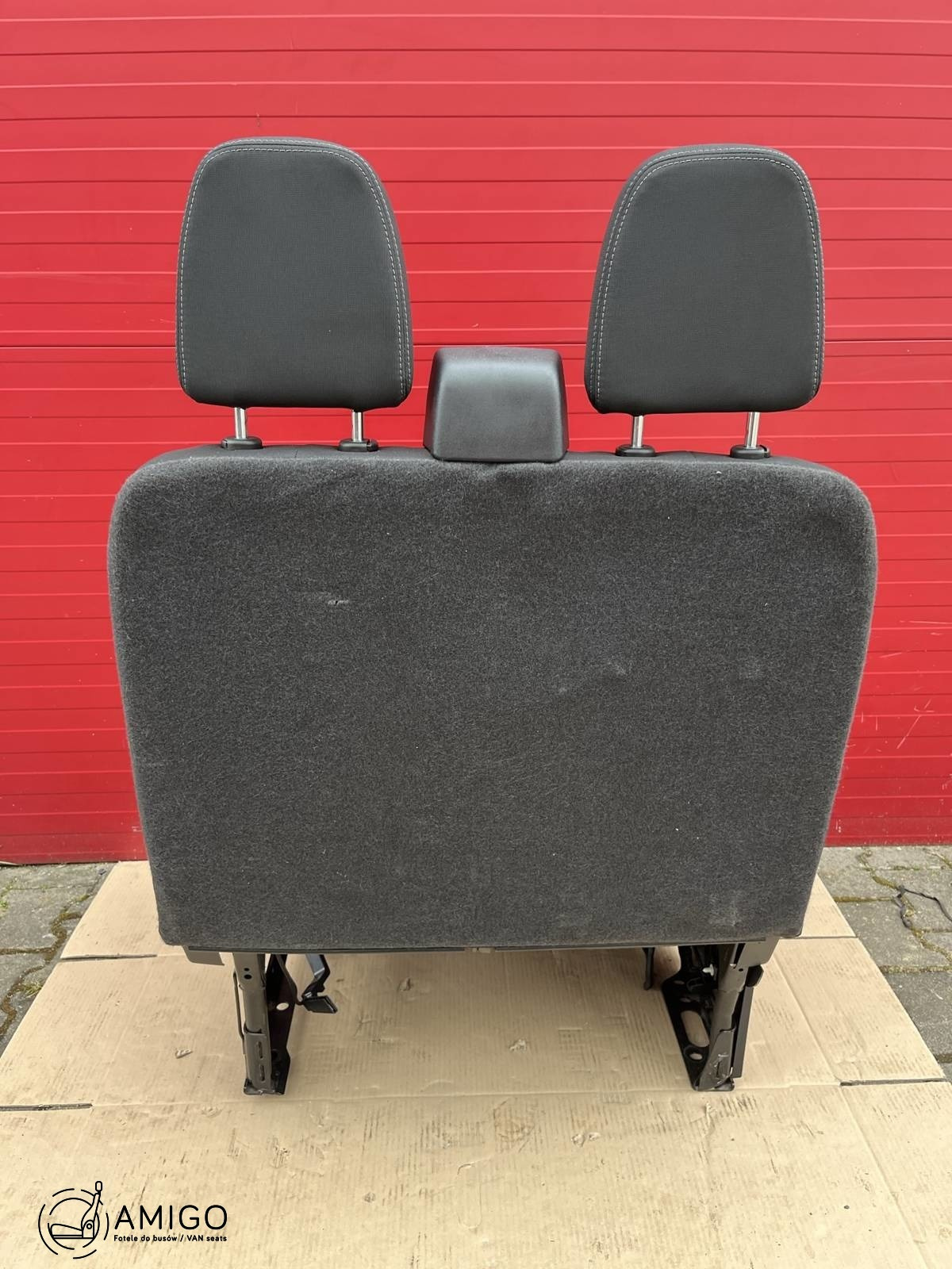 Ford Transit Custom double front passenger bench black Inroad heating RHD