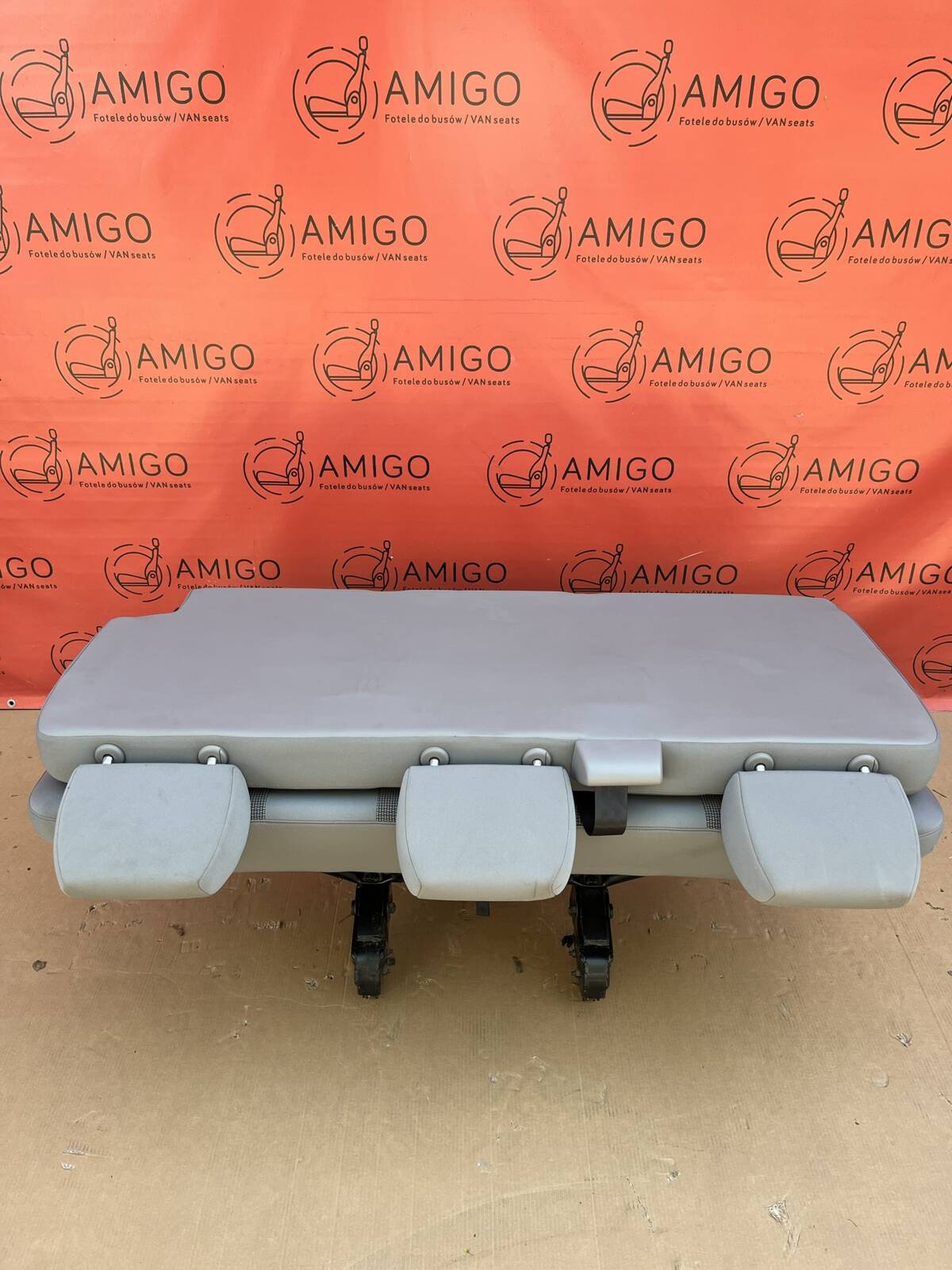 Bench rear triple seat VW T5.1 T5 Timo Grey 4th Row