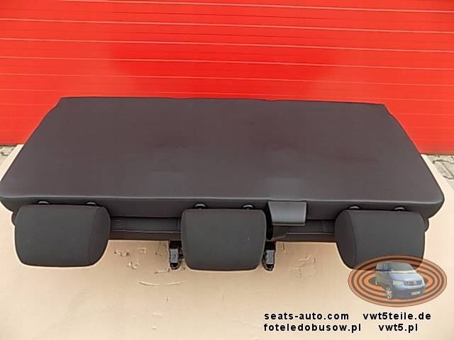 Bench rear triple seat VW T6 Transporter PANDU T5 | SET TO SECOND ROW belts moun