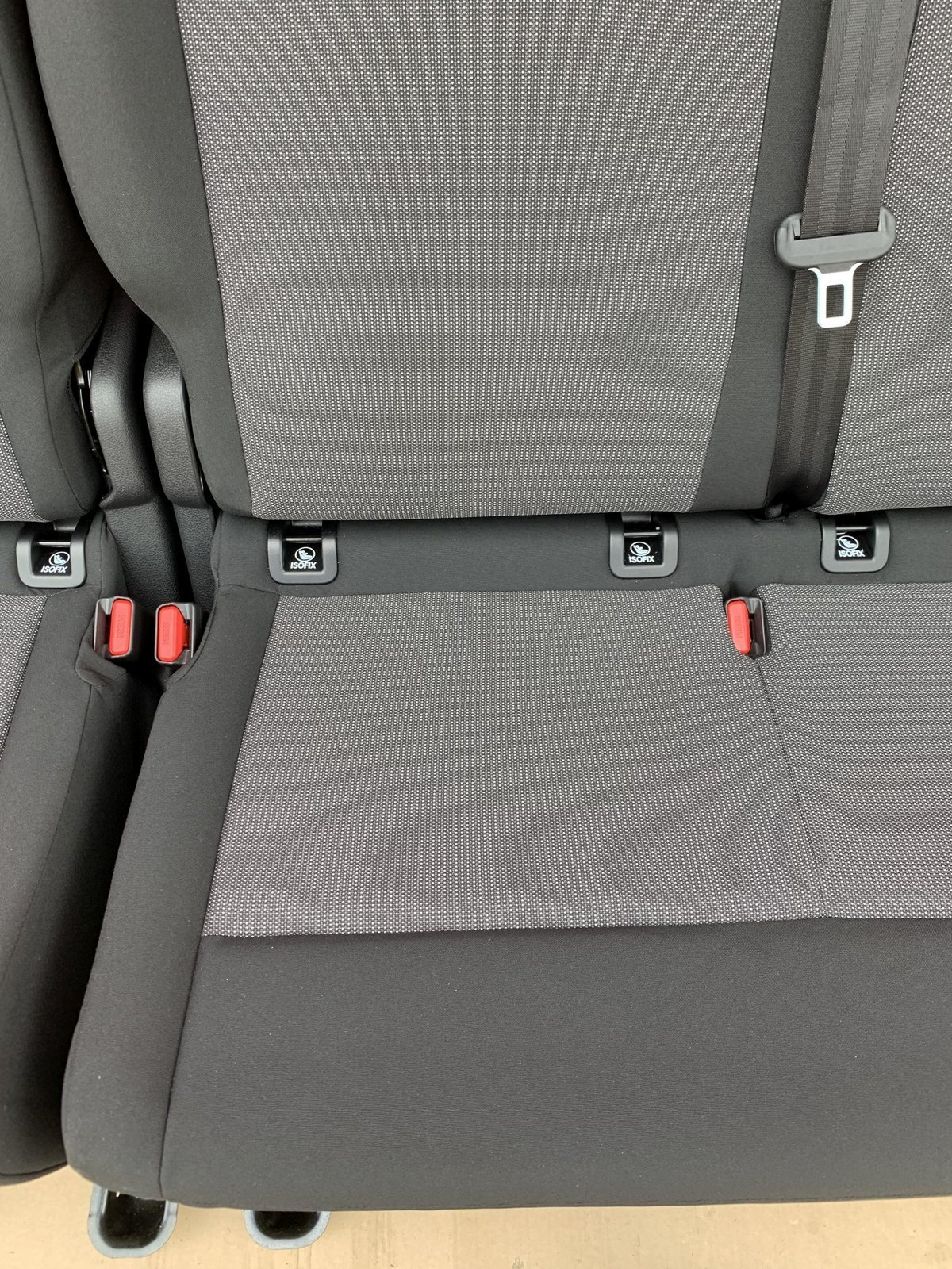 Bench rear triple double + single seat Toyota Proace Traveller Spacetourer Expert Vivaro C belts mounts