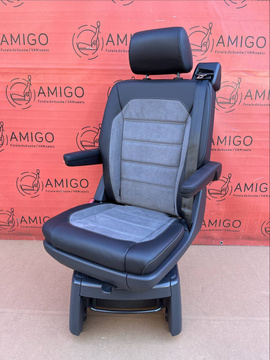 Seat VW T6.1 California Multivan Caravelle Titan black Palladium Art Velour swivel rear t5