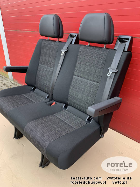 Seat Mercedes Sprinter W906 rear double bench seat with armrests isofix TUNJA