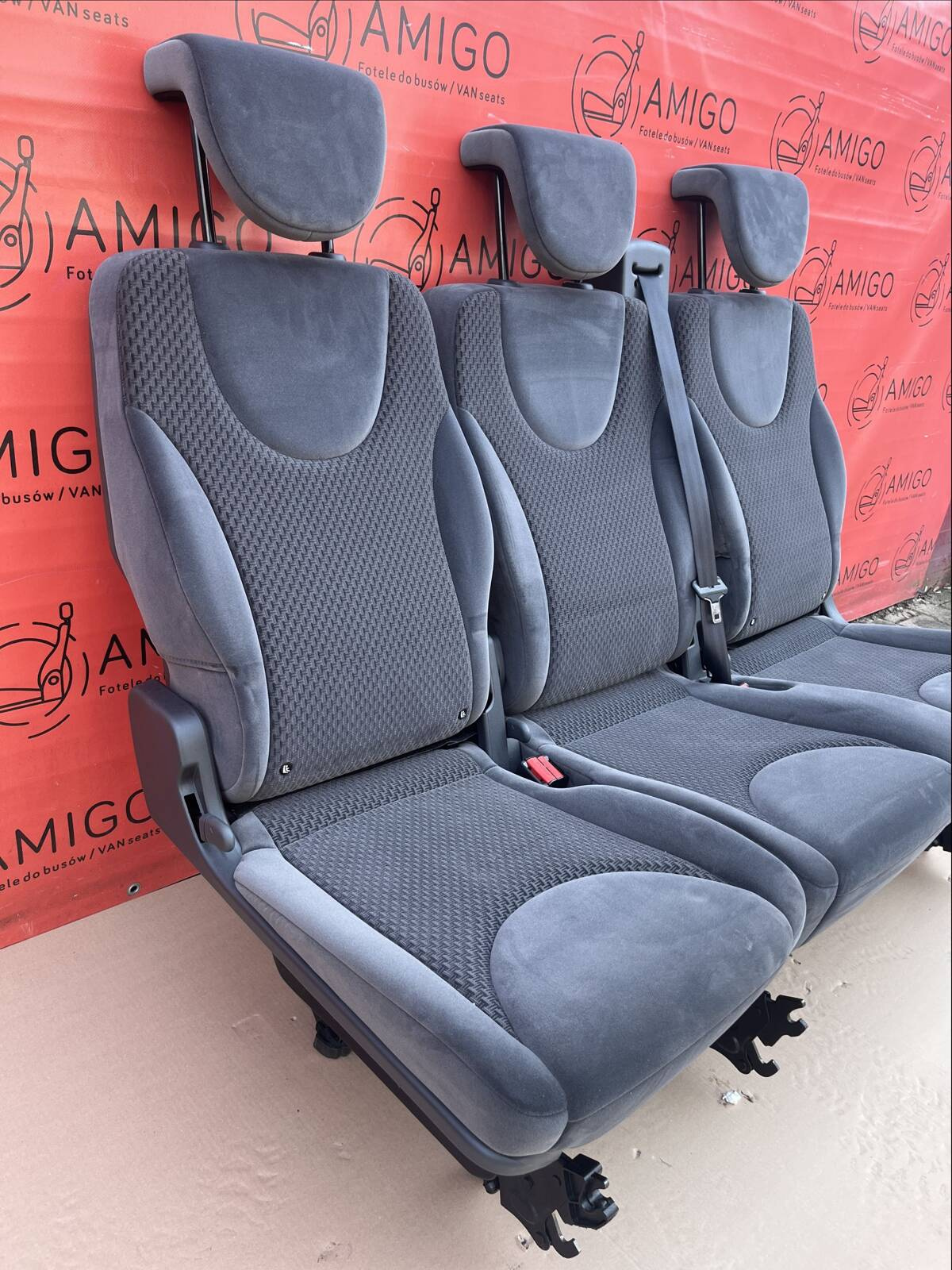 Bench rear triple double single seat Scudo Jumpy Expert ProAce 2006-2016 velour